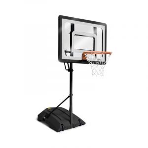 Tablero y canasta de basquet con poste y base marca SKLZ