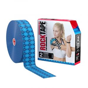 Cinta kinesiológica RockTape Bulk Size 5 cm x 32 m diseño color azul