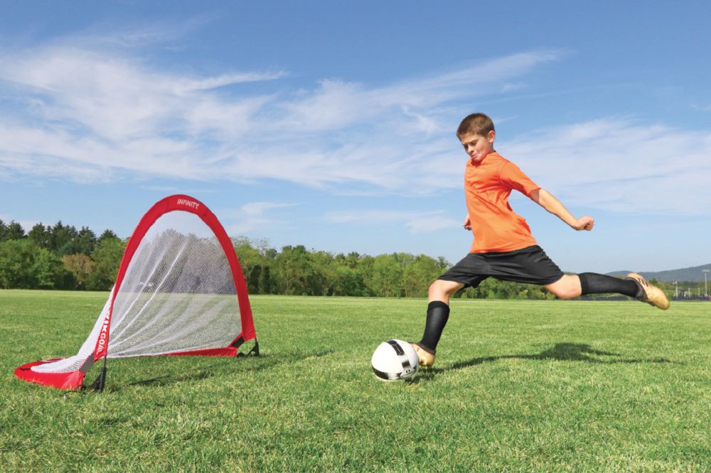 Portería de fútbol plegable con balón para niños