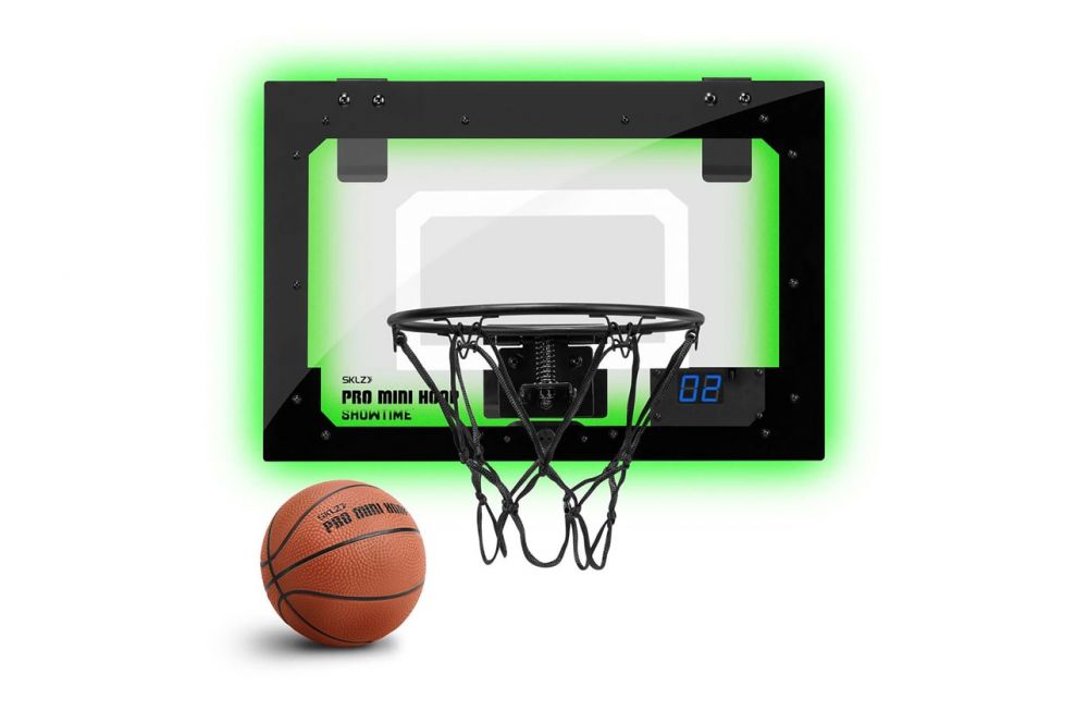 PRO MINI HOOP SHOWTIME canasta de baloncesto para puerta con luces LED